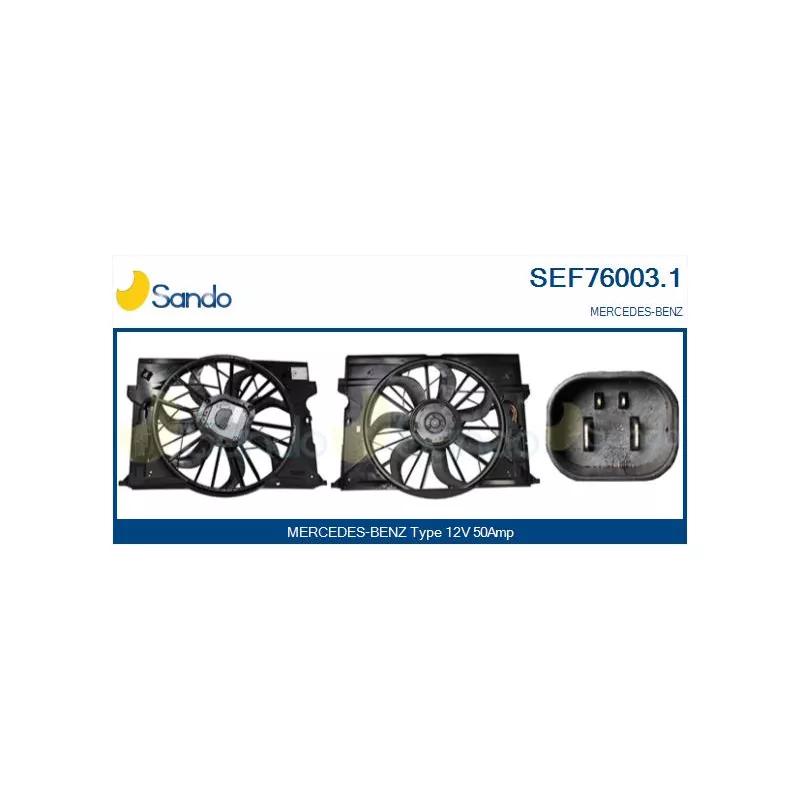 Moteur électrique, ventilateur pour radiateurs SANDO SEF76003.1