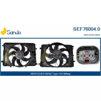 Moteur électrique, ventilateur pour radiateurs SANDO SEF76004.0