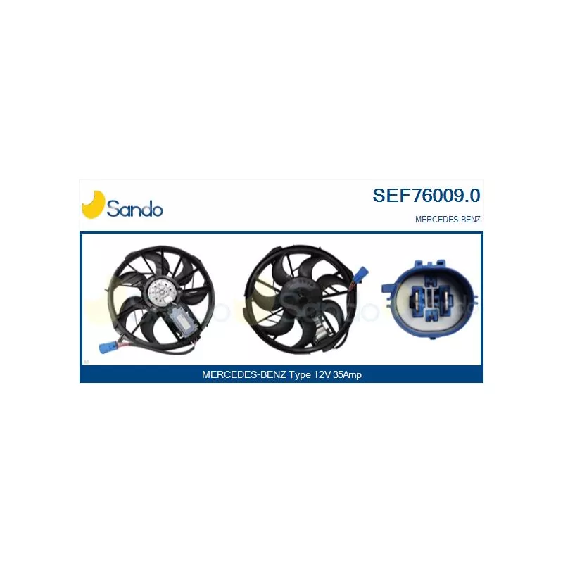 Moteur électrique, ventilateur pour radiateurs SANDO SEF76009.0