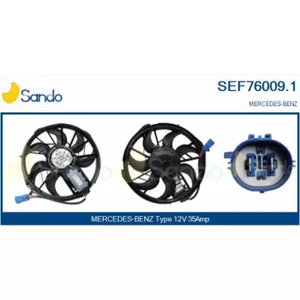 Moteur électrique, ventilateur pour radiateurs SANDO SEF76009.1