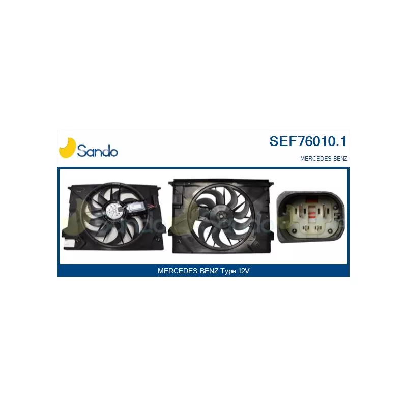 Moteur électrique, ventilateur pour radiateurs SANDO SEF76010.1