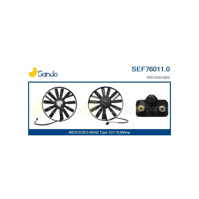 Moteur électrique, ventilateur pour radiateurs SANDO SEF76011.0