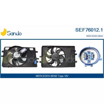 Moteur électrique, ventilateur pour radiateurs SANDO SEF76012.1