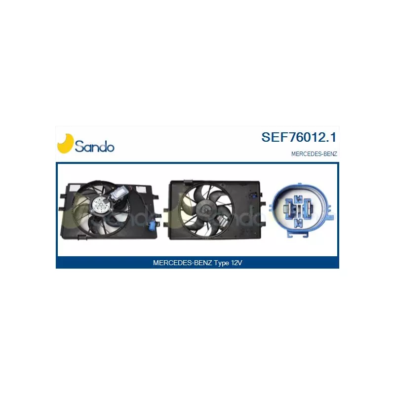 Moteur électrique, ventilateur pour radiateurs SANDO SEF76012.1