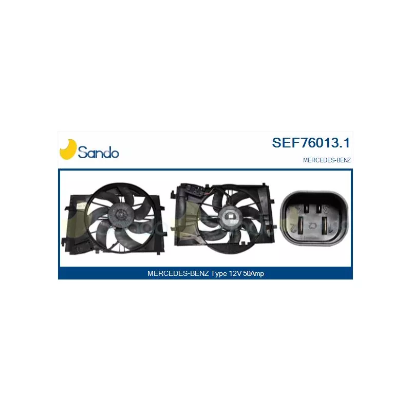 Moteur électrique, ventilateur pour radiateurs SANDO SEF76013.1