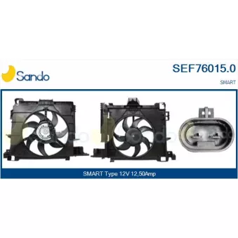 Moteur électrique, ventilateur pour radiateurs SANDO SEF76015.0