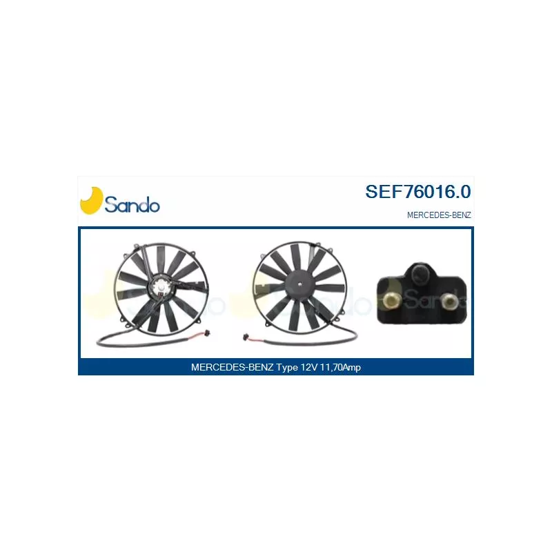 Moteur électrique, ventilateur pour radiateurs SANDO SEF76016.0