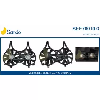 Moteur électrique, ventilateur pour radiateurs SANDO SEF76019.0
