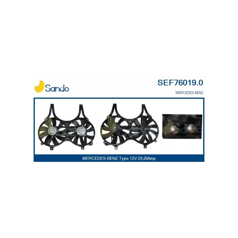 Moteur électrique, ventilateur pour radiateurs SANDO SEF76019.0