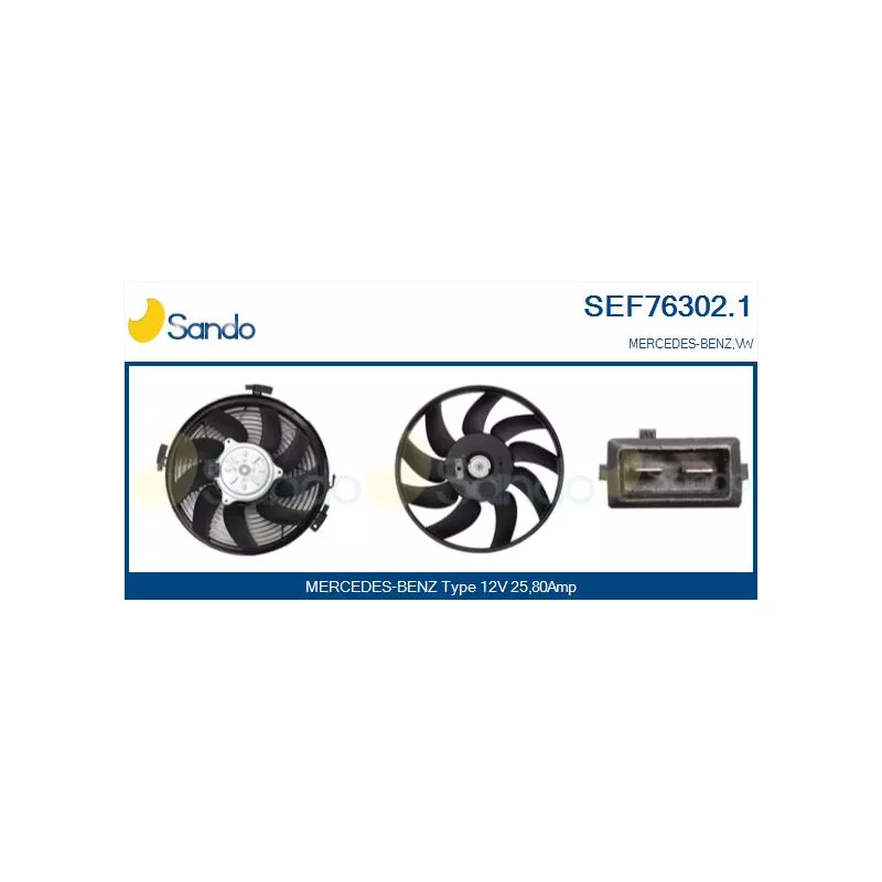 Ventilateur, refroidissement du moteur SANDO SEF76302.1