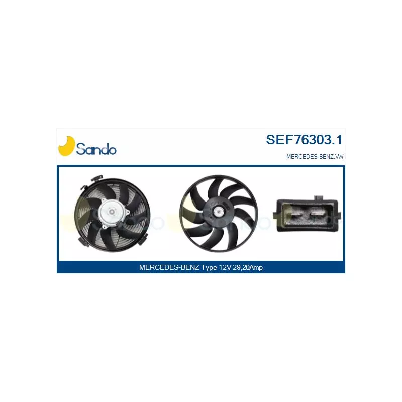 Ventilateur, refroidissement du moteur SANDO SEF76303.1
