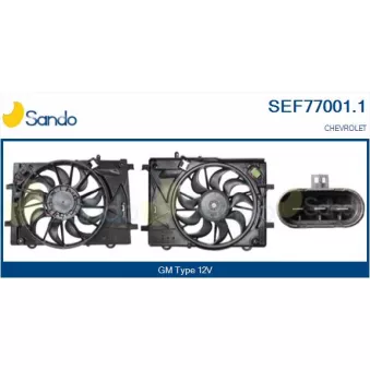 Moteur électrique, ventilateur pour radiateurs SANDO SEF77001.1