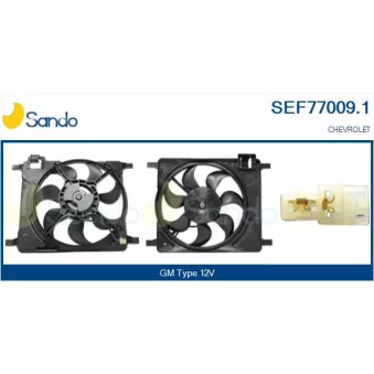 Moteur électrique, ventilateur pour radiateurs SANDO SEF77009.1