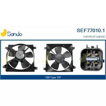 Moteur électrique, ventilateur pour radiateurs SANDO SEF77010.1
