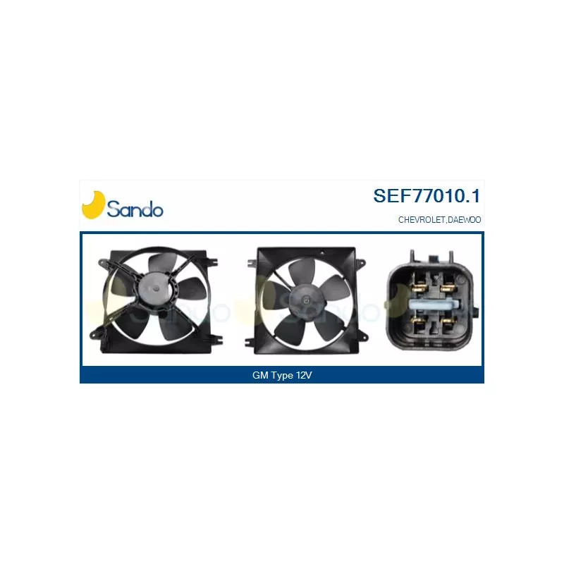 Moteur électrique, ventilateur pour radiateurs SANDO SEF77010.1
