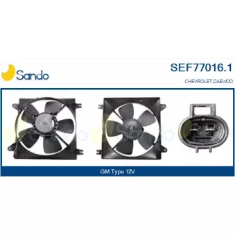 Moteur électrique, ventilateur pour radiateurs SANDO SEF77016.1