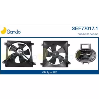 Moteur électrique, ventilateur pour radiateurs SANDO SEF77017.1