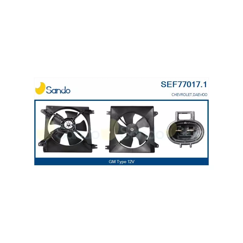 Moteur électrique, ventilateur pour radiateurs SANDO SEF77017.1