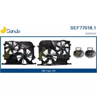 Moteur électrique, ventilateur pour radiateurs SANDO SEF77018.1