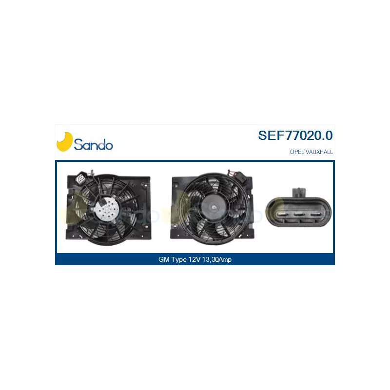 Moteur électrique, ventilateur pour radiateurs SANDO SEF77020.0