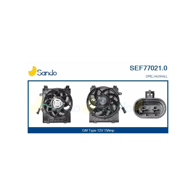 Moteur électrique, ventilateur pour radiateurs SANDO SEF77021.0