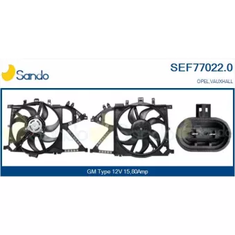 Moteur électrique, ventilateur pour radiateurs SANDO SEF77022.0