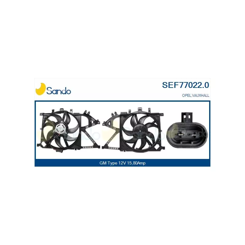 Moteur électrique, ventilateur pour radiateurs SANDO SEF77022.0