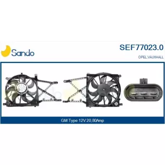 Moteur électrique, ventilateur pour radiateurs SANDO SEF77023.0