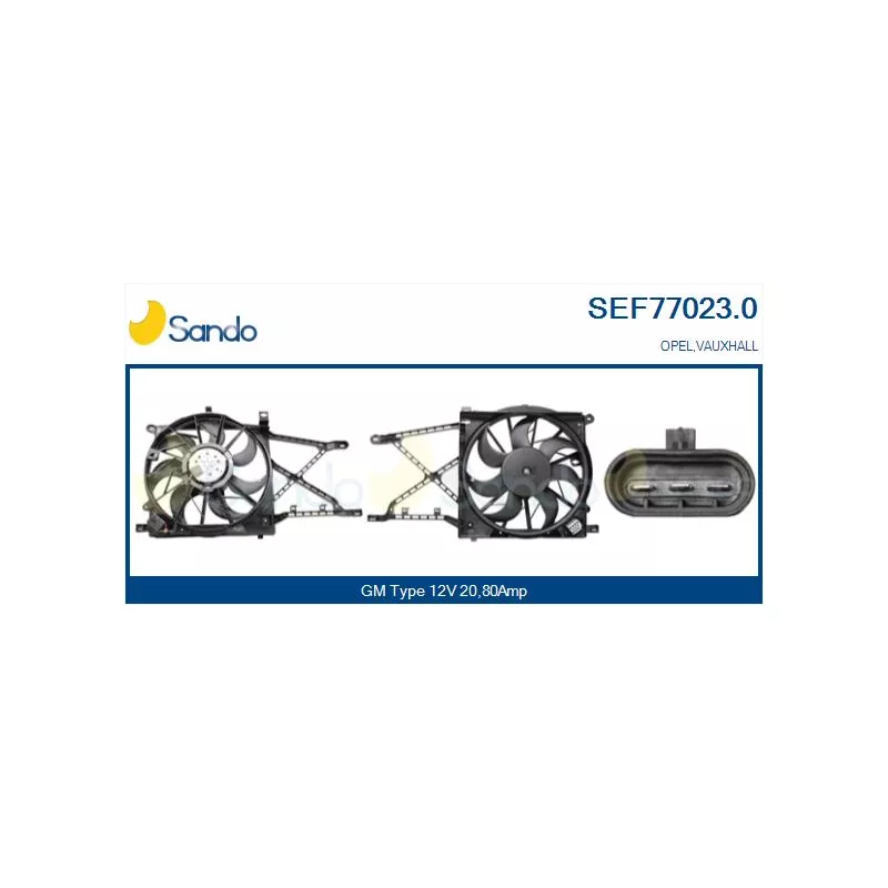 Moteur électrique, ventilateur pour radiateurs SANDO SEF77023.0