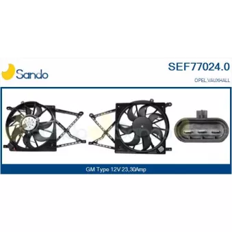 Moteur électrique, ventilateur pour radiateurs SANDO SEF77024.0
