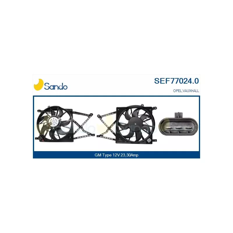 Moteur électrique, ventilateur pour radiateurs SANDO SEF77024.0