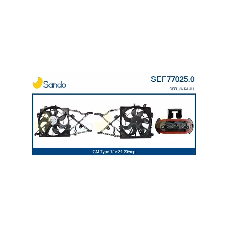 Moteur électrique, ventilateur pour radiateurs SANDO SEF77025.0