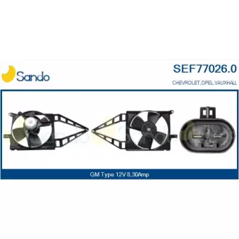 Moteur électrique, ventilateur pour radiateurs SANDO SEF77026.0