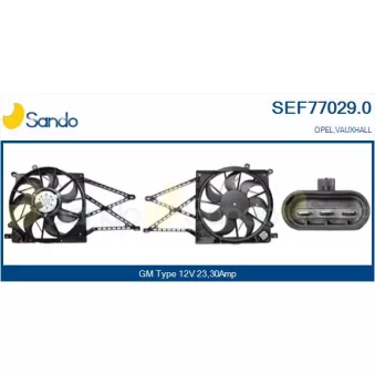 Moteur électrique, ventilateur pour radiateurs SANDO SEF77029.0