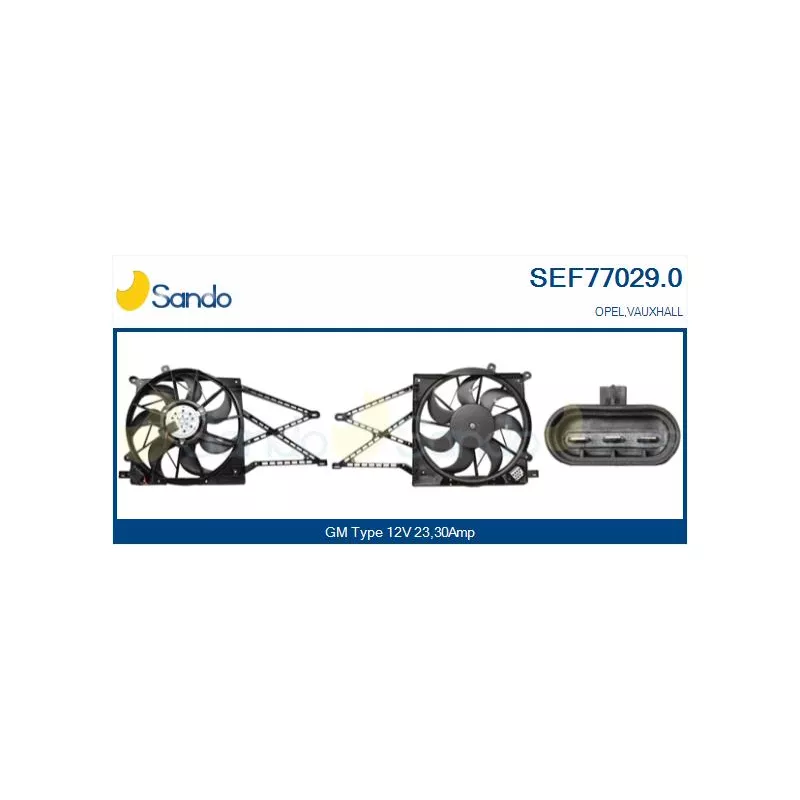 Moteur électrique, ventilateur pour radiateurs SANDO SEF77029.0