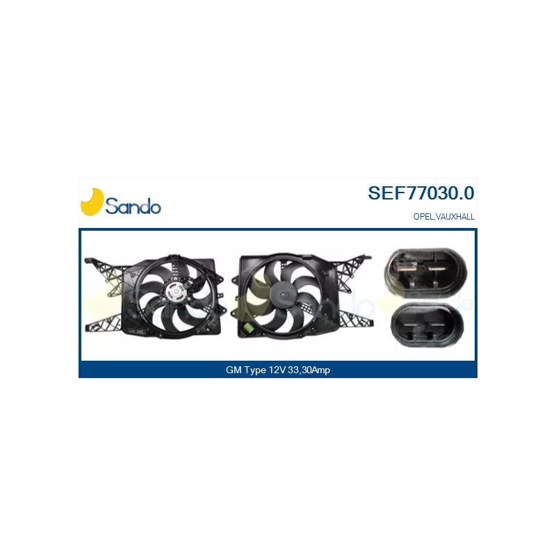 Moteur électrique, ventilateur pour radiateurs SANDO SEF77030.0