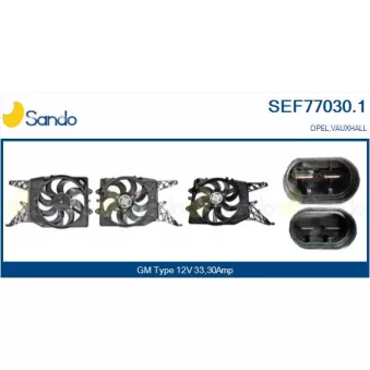 Moteur électrique, ventilateur pour radiateurs SANDO SEF77030.1