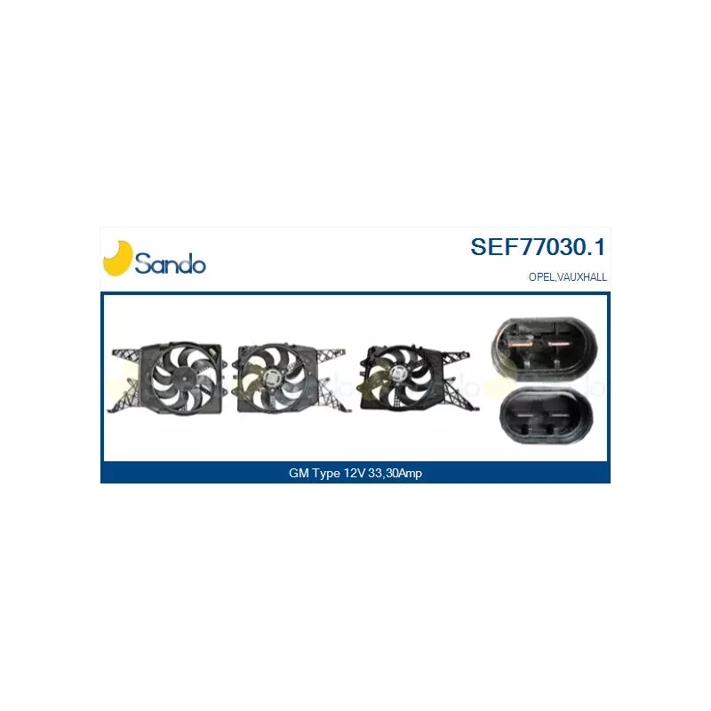 Moteur électrique, ventilateur pour radiateurs SANDO SEF77030.1