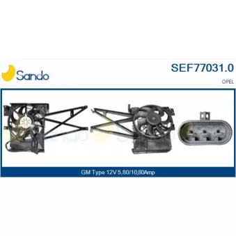 Moteur électrique, ventilateur pour radiateurs SANDO SEF77031.0