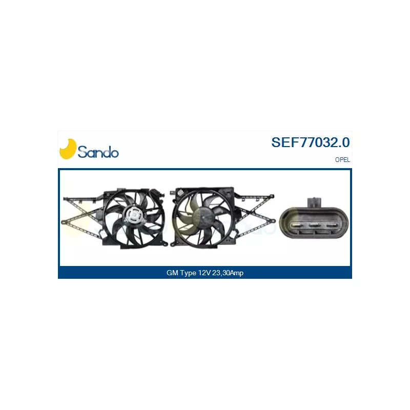 Moteur électrique, ventilateur pour radiateurs SANDO SEF77032.0