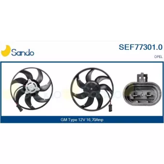 Ventilateur, refroidissement du moteur SANDO SEF77301.0