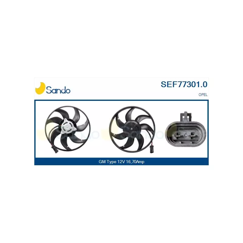 Ventilateur, refroidissement du moteur SANDO SEF77301.0