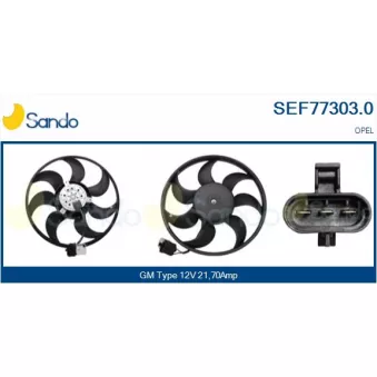 Ventilateur, refroidissement du moteur SANDO SEF77303.0