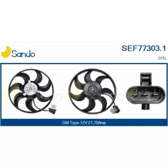 Ventilateur, refroidissement du moteur SANDO SEF77303.1