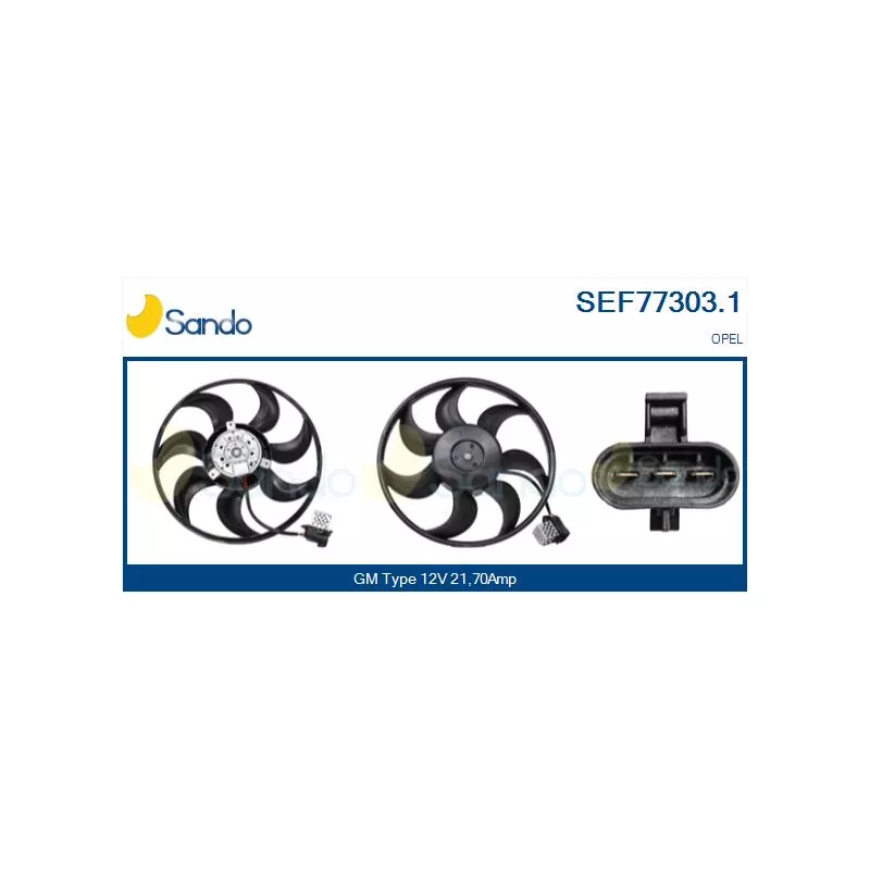 Ventilateur, refroidissement du moteur SANDO SEF77303.1