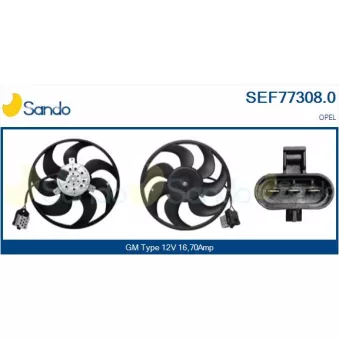 Ventilateur, refroidissement du moteur SANDO SEF77308.0