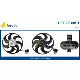 Ventilateur, refroidissement du moteur SANDO SEF77308.1