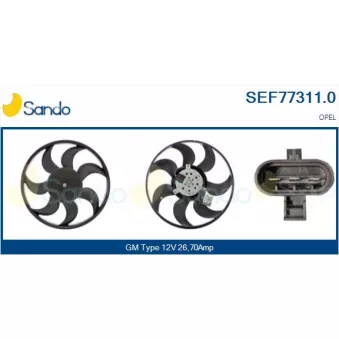 Ventilateur, refroidissement du moteur SANDO SEF77311.0