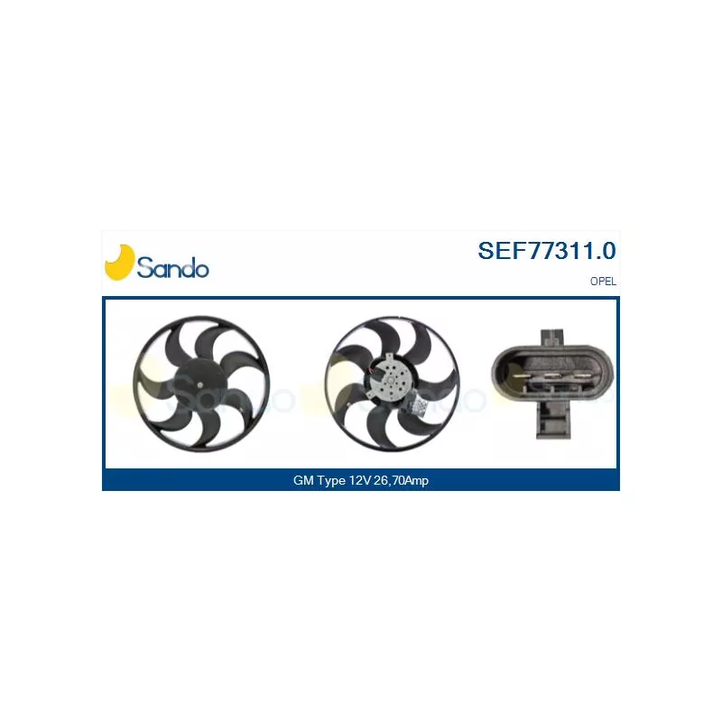 Ventilateur, refroidissement du moteur SANDO SEF77311.0