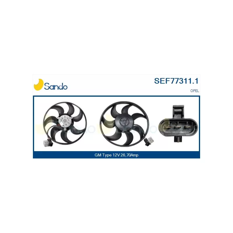 Ventilateur, refroidissement du moteur SANDO SEF77311.1